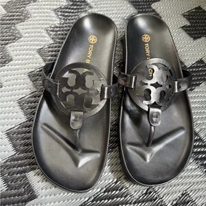 Tory Burch Black Slide Sandals